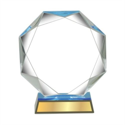 Blue Octa Acrylic Trophy