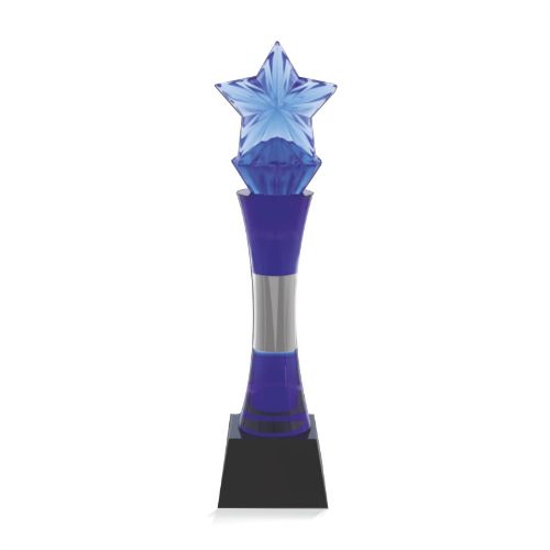 Blue Star Glass Trophy 