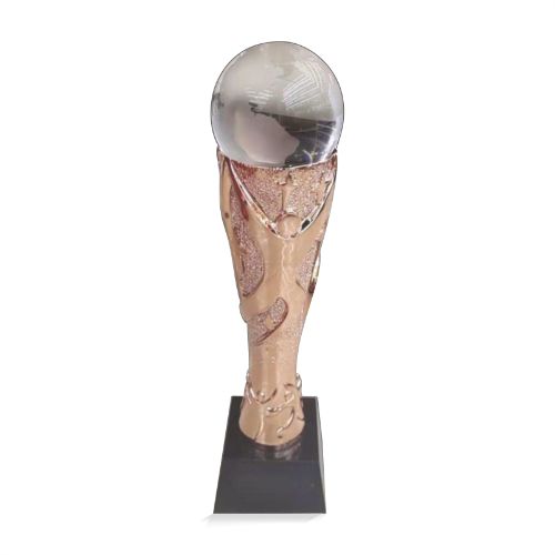 Bronze Shade Crystal Trophy 