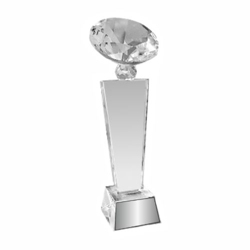 Diamond Pillar Crystal Trophy 