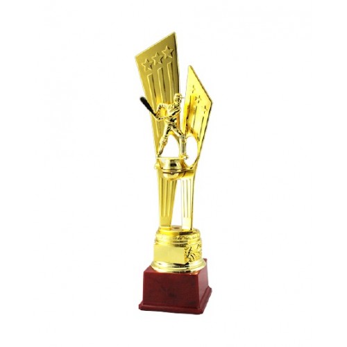 Batsman Plastic Trophy on Golden Base 