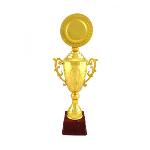 Gold Cup with Plate Fiber Trophy 