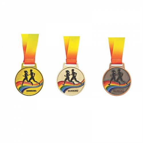 Coloured Running Medal 