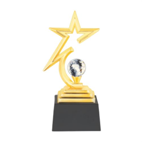 Exuberant Star Metal Trophy with Diamond 