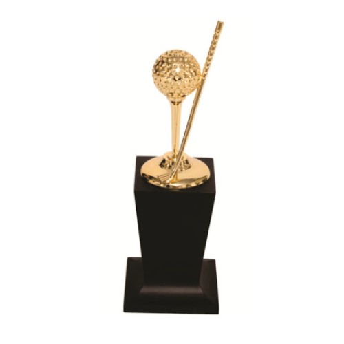 Golden Golf Metal Trophy 