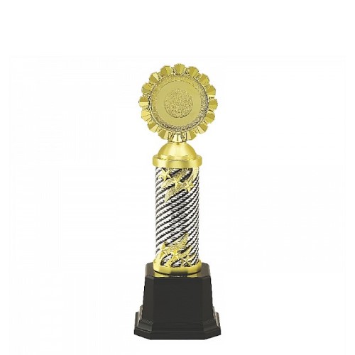 Metal Trophy with Gold Badge 