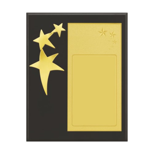 Black Wooden Plaque with Star 