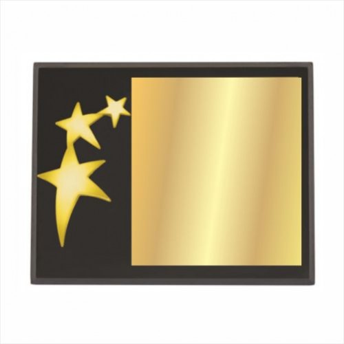 Black Wooden Plaque with Stars 