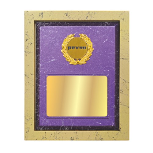 Gold Frame Wooden Award Plaque 