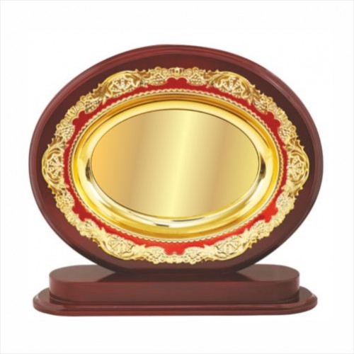 Oval Shape Wooden Plaque with Base 