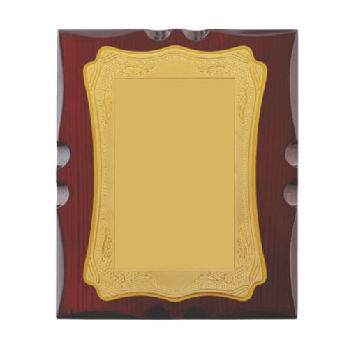 Tapered Edge Wooden Plaque with Gold Foil 