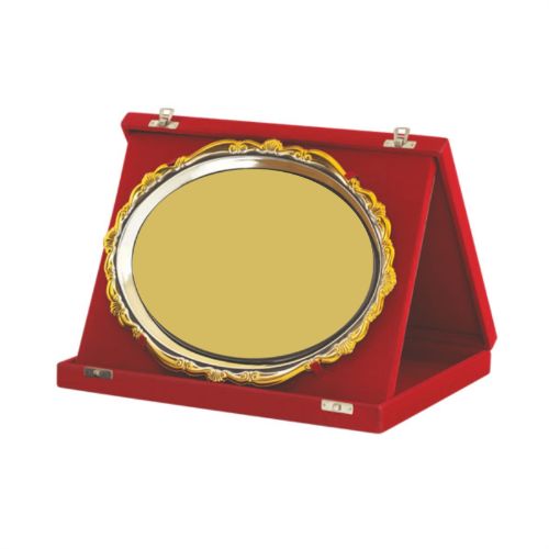 Oval Salver Plate with Red Box 