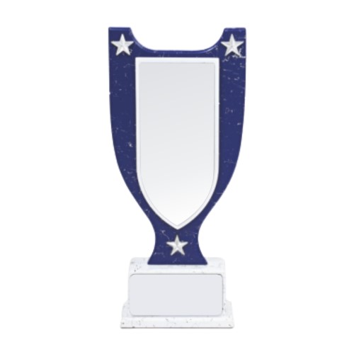 Blue & White Finish Wooden Trophy 