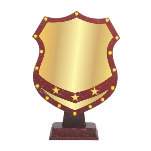 Wooden Shield on Base Award 